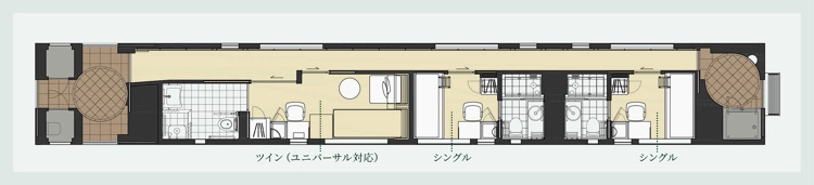 ［ 4号車 ］ロイヤルツイン（ユニバーサル対応）・ロイヤルシングル