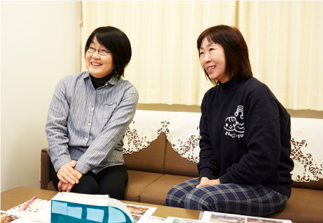 写真左：園長の谷良江さん、写真右：主任の松本理子さん