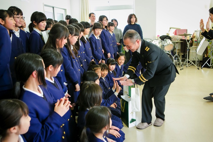 2018年1月の「お礼訪問」の様子